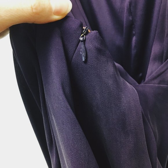 Alice and Olivia Deep Purple Sleeveless Mini Dress - Picture 5 of 8